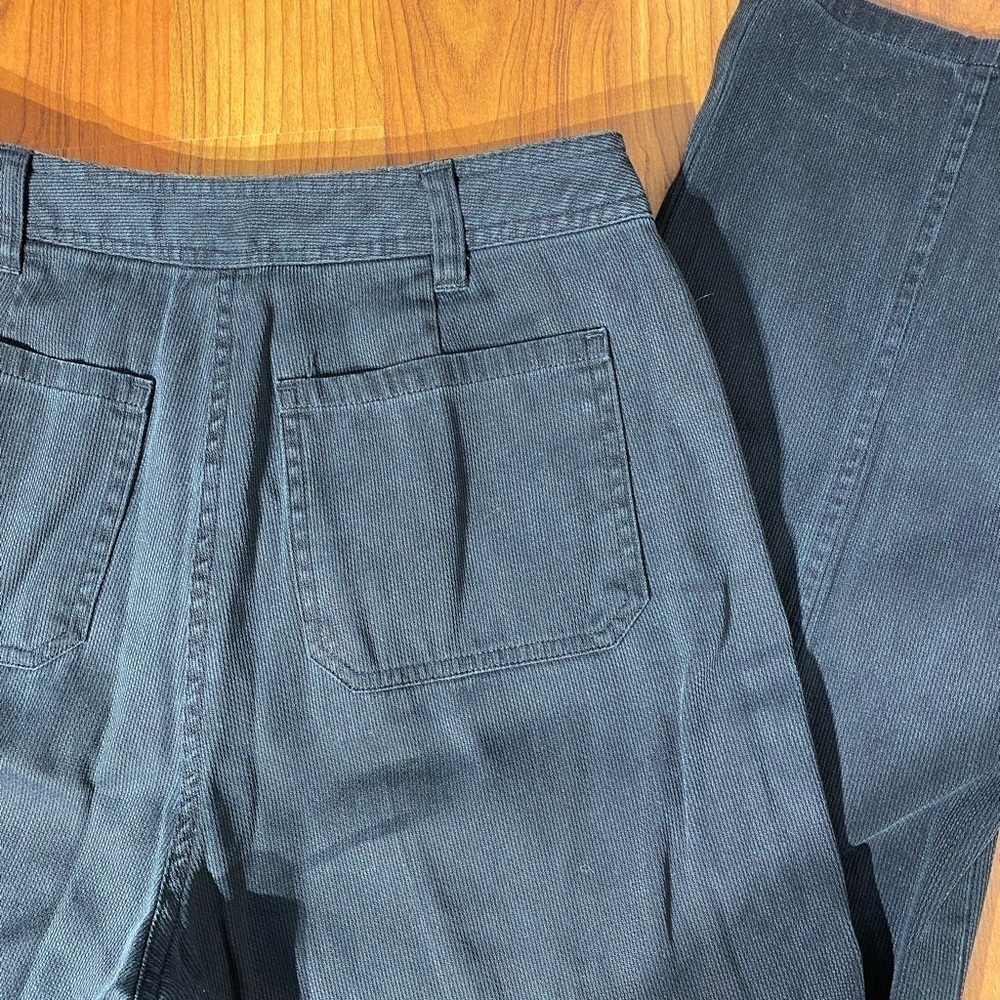 J. JILL Stretch black retro y2k 90s flat front high waisted straight leg pants - Picture 10 of 10